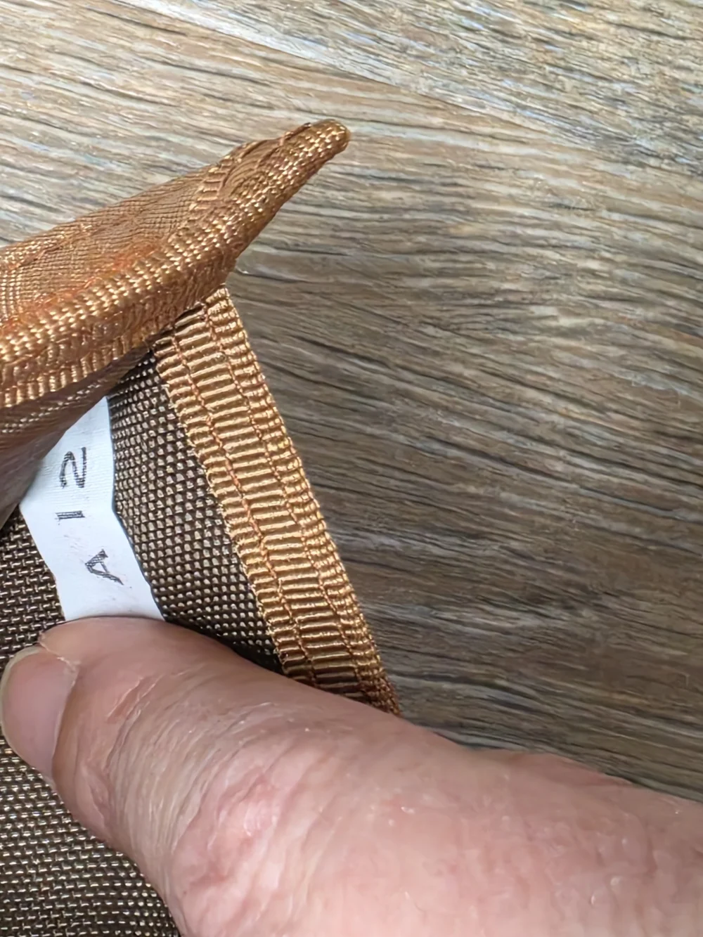 Vintage 70s 80s Levi's Nylon Trifold Wallet Brown Orange Accent